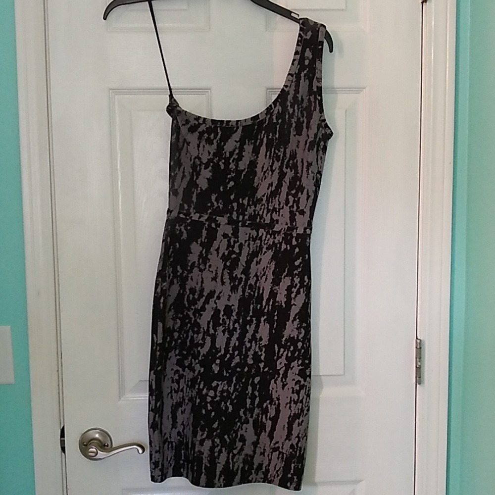 BCBG Asymmetrical fitted mini dress